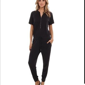 Splendid short sleeve zip front jumpsuit